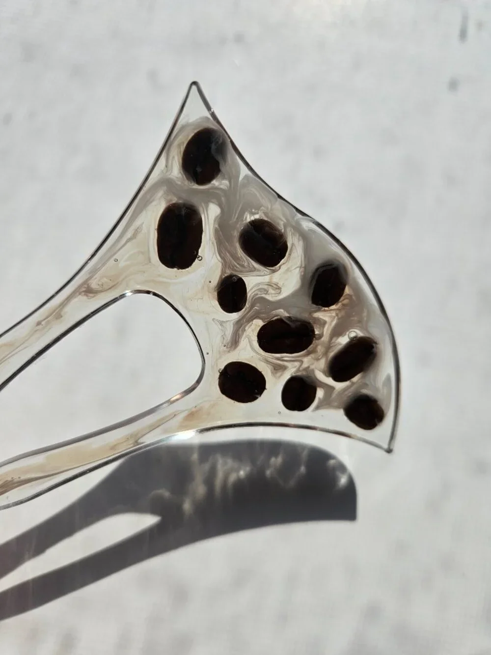 Coffee Time Hair Fork Hair Stick Real Beans
